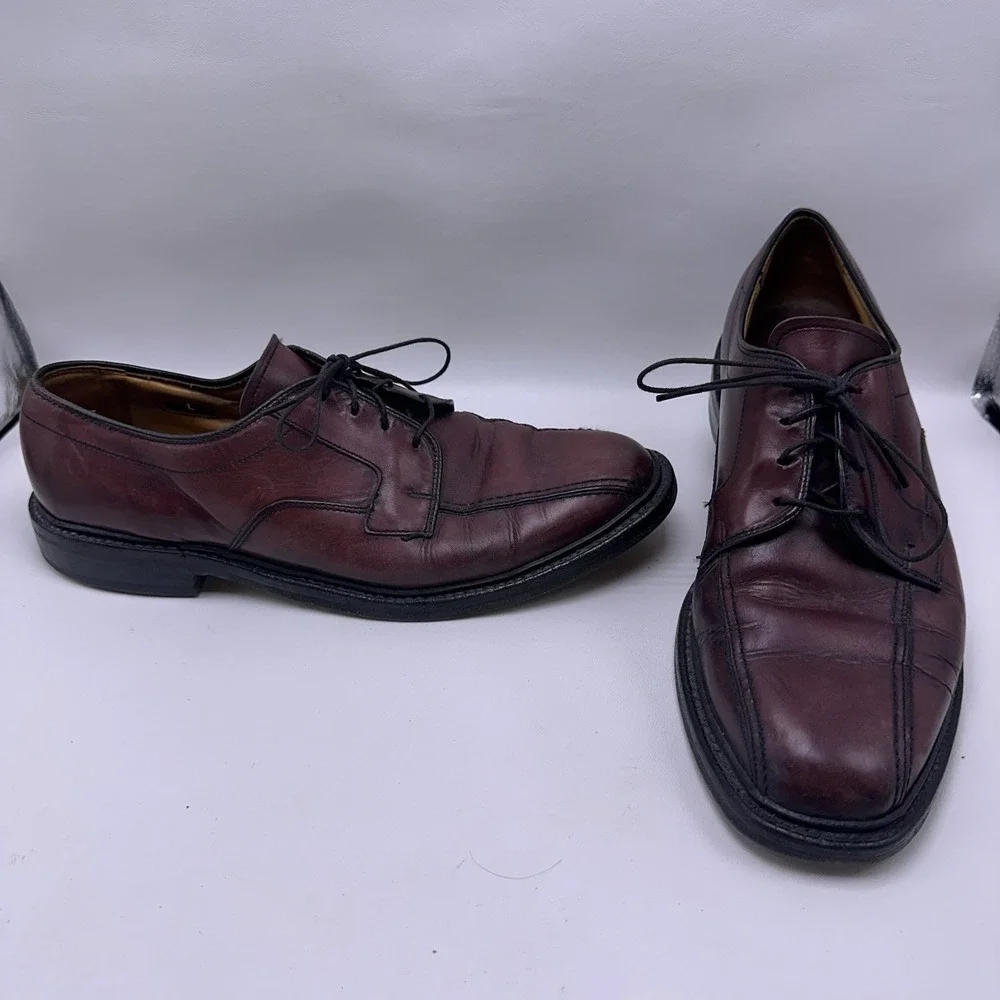 Allen Edmonds Hillcrest Mens‎ Size 10 D Burgundy Brown Leather Dress Shoes